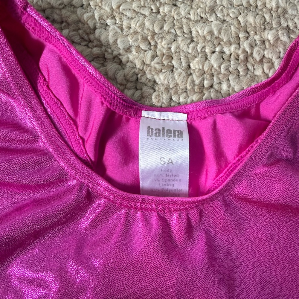 Metallic Pink Gymnastics Leotard Adult Small - Picture 2 of 3